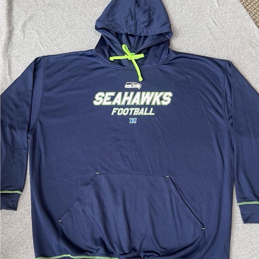 NFL Team Apparel Navy and Green Hoodie